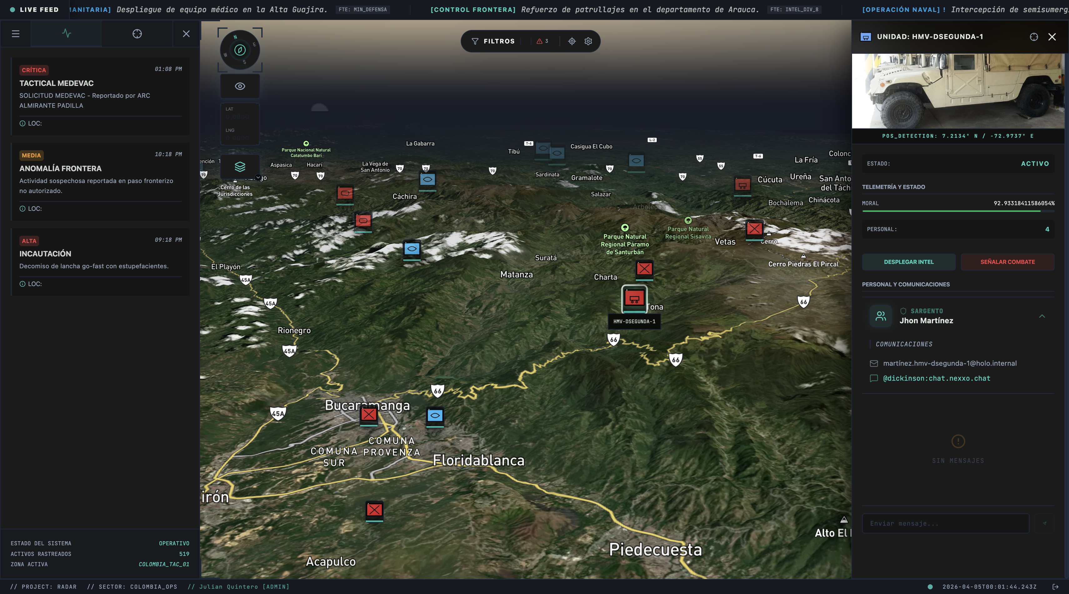 HOLO AI — Interfaz de inteligencia artificial predictiva