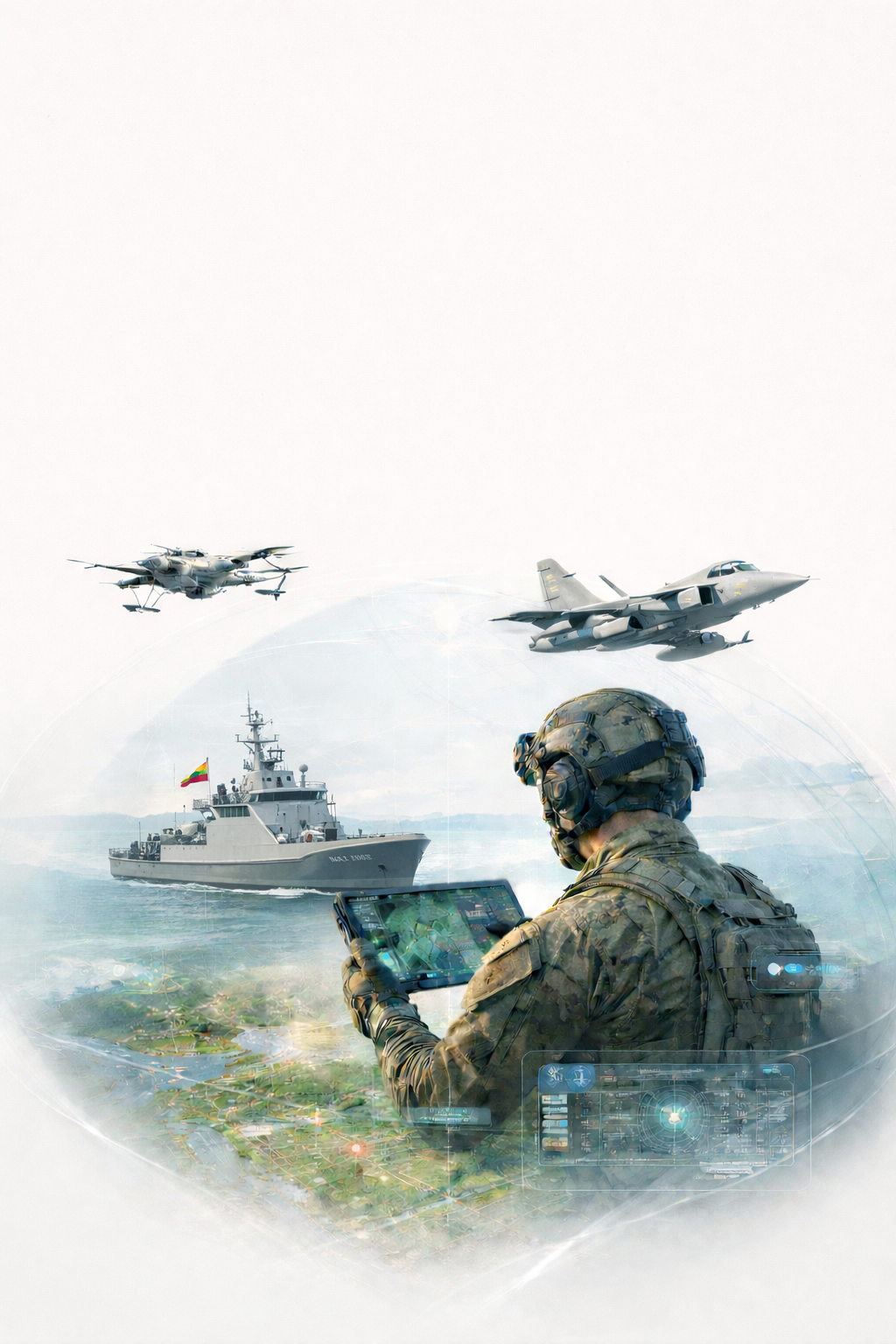 Militar colombiano con apoyo a la población civil