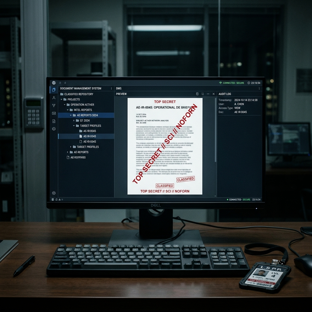Memora — Terminal seguro con sistema de gestión documental clasificada
